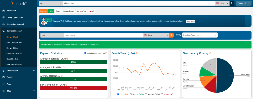 Step 2: Using SEO Tools to Find Etsy Niche